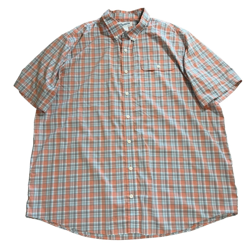 Duluth Mens 2XLT Relaxed Fit Mens Short Sleeve Button Down Shirt